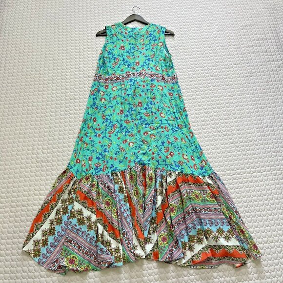 NWT ANTHROPOLOGIE Kachel Mixed Print Wrap Midi Dress - Assorted, Size 10 - Picture 7 of 11